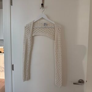 Princess Polly Cream Open Knit Bolero Shrug Sweater SIZE M/L